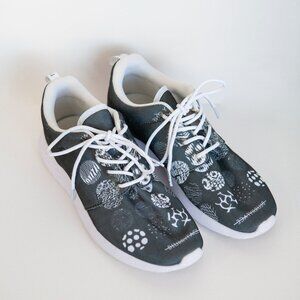 Black and White Blurryface Tennis Shoes - Size 9